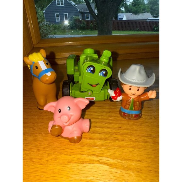 Fisher-Price Little People Farm Animal Set With Tractor & Cowboy - Picture 2 of 5